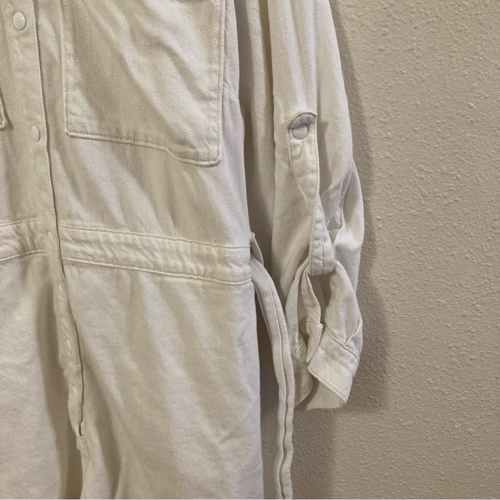 Good American Women’s Romper White Collared Size 7 - Picture 8 of 16